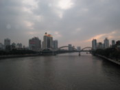 Looking along the river