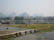 The river running by the town
