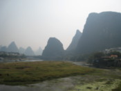 The river running by the town