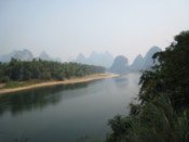 The river running by the town