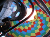 Inside the hot air balloon