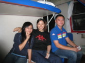 Three Chinese friends in my compartment