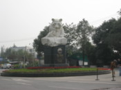 Sculpture outside the sanctuary