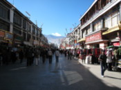 A bustling market street