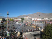 View over the square in front of the temple