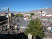 View over the square in front of the temple