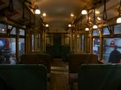 Inside an old underground train