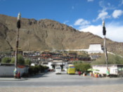 Outside the monastery