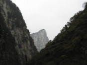 Walking at the base of the mountain