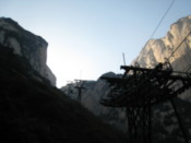 The bottom of the cable car