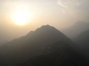 Sun, pollution and mountains
