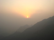 An orange sun