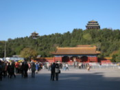 Outside the back of the Forbidden City