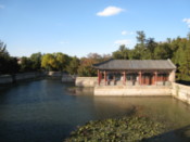 A canal-like offshoot of the river
