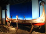 Ethnic fishing boat in the Shanghai Museum