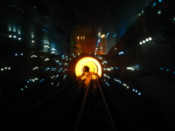In the Bund-Pudong Tourist Tunnel