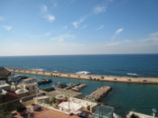 Looking down on the port