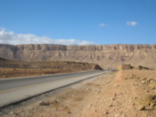 Along the road through the crater