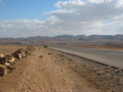 Along the road through the crater