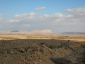 Along the road through the crater