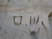 Curious rock engravings