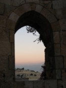 Looking at the sunset through a window