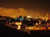 View from my hostel by night
