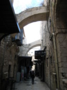 Street where Jesus walked on his way to the cross