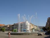 The fountain by the cafe where much beer was consumed and card games played