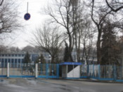 Outside the football ground