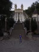 Me at the bottom of the last flights of steps