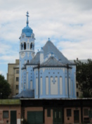 The Blue Church, from behind