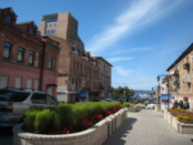 A street of century-old buildings