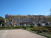 Shops by the church