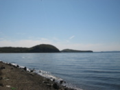 A harbor outside the city
