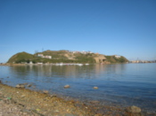 A harbor outside the city