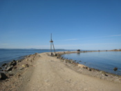 Land bridge to lighthouse
