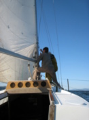 Getting the sail up