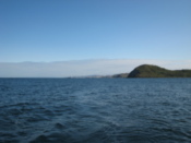 In the bay we stopped in