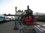 An old steam locomotive from the Trans-Siberian