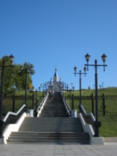 Steps up to Komsomol Square