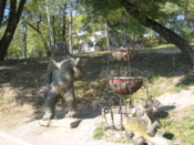 Statues in Dinamo Park
