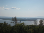 Looking down to the Amur river