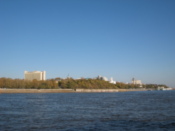 The city seen from the river