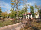 Park near the trading arches