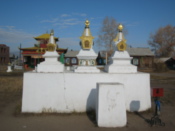 Stupas (holding ash)