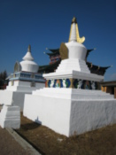 Some larger stupas