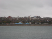 The train station seen over the Angara river