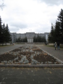 Looking towards the war memorial