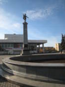 On the central square, looking to the theater